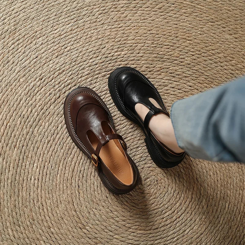 Mary Janes - Élégante Chaussure en Cuir